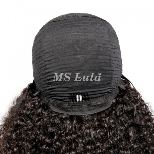 Double Drawn Pissy Curly 4x4 Closure Wig Made By Bundles With Closure | Human Hair Wig | Lace Front